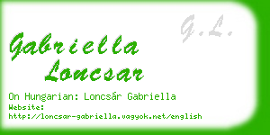 gabriella loncsar business card